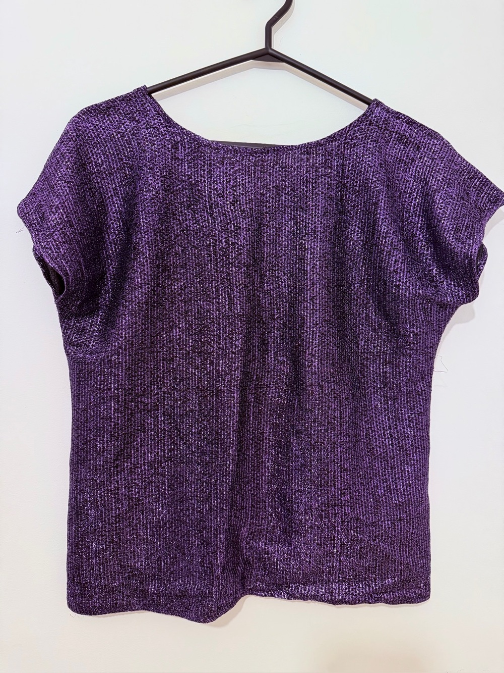 Vintage purple metallic blouse - M